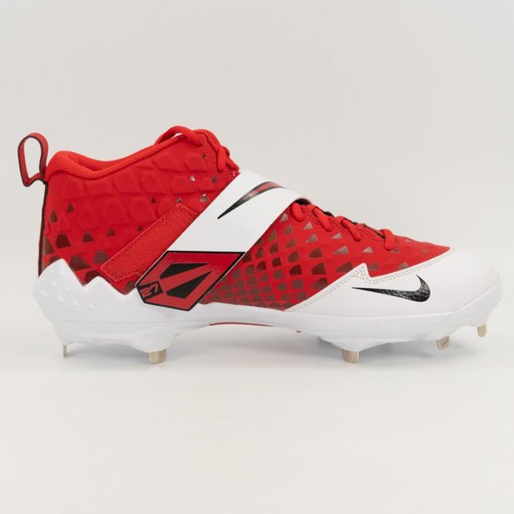 Nike Force Air Trout 6 Pro 'University Red' AR9815-600 Metal Baseball Cleats - Picture 4 of 10